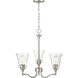 Caily 3 Light 21 inch Brushed Nickel Chandelier Ceiling Light